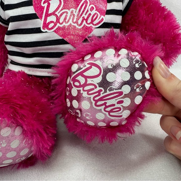 Build A Bear Barbie Pink Sparkly Bear Teddy Talking Metallic Movie Animal - Picture 5 of 11